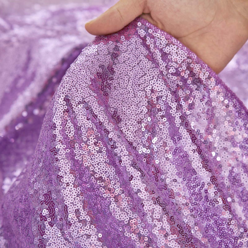 SoarDream Sparkly Sequin Backdrop Curtain 4 Pcs 2ftx8ft Wedding Party Backdrop Lavender Sequence Sequin Photo Booth Backdrop - Image 4